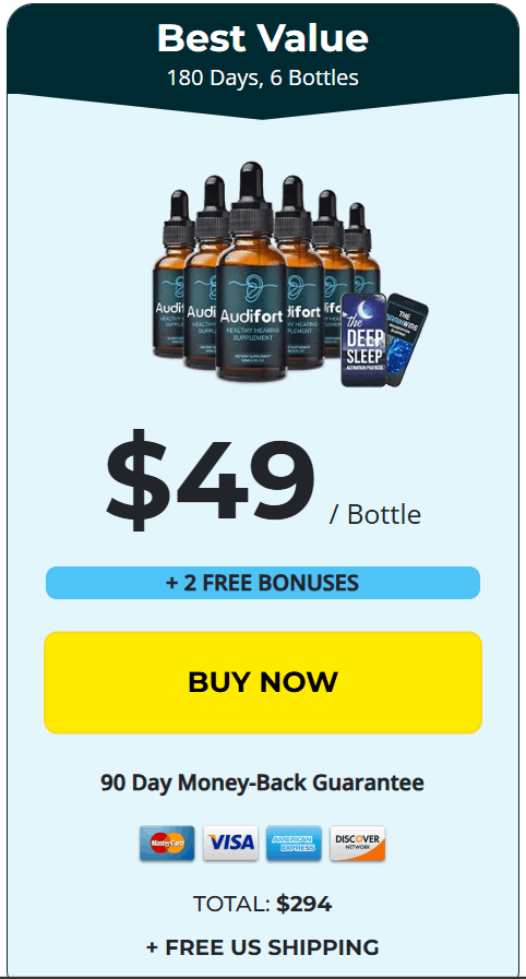 Audifort 6 $49/bottle